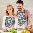 thumbnail image 5 of Gray Floral Pattern Apron-Garden Aprons for Women with Pockets-Cotton Linen Waterproof Kitchen Cooking Gardening Aprons Adjustable for Kitchen,Cooking,BBQ and Salon 33x27 Inch, 5 of 7