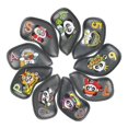thumbnail image 1 of 9x Golf Iron Headcovers shamjiam PU a prueba de agua negro, 1 of 8