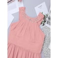 thumbnail image 6 of iEFiEL Big Little Girls Halter Neck Chiffon Summer Dress Sleeveless Rhinestone Wedding Birthday Party Dress Pink 16, 6 of 7
