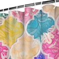 thumbnail image 3 of Multi Color Floral Checkered Pattern Shower Curtain 84"x72" ,Bathroom Decorative Shower Curtains Set with 12 Hooks,Modern Waterproof Washable Shower Curtain, 3 of 6