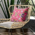 thumbnail image 2 of Amrita Sen Designs  26 x 26 in. Paisley Pattern Square Broadcloth Indoor & Outdoor Zippered Pillow - Hot Pink, 2 of 5