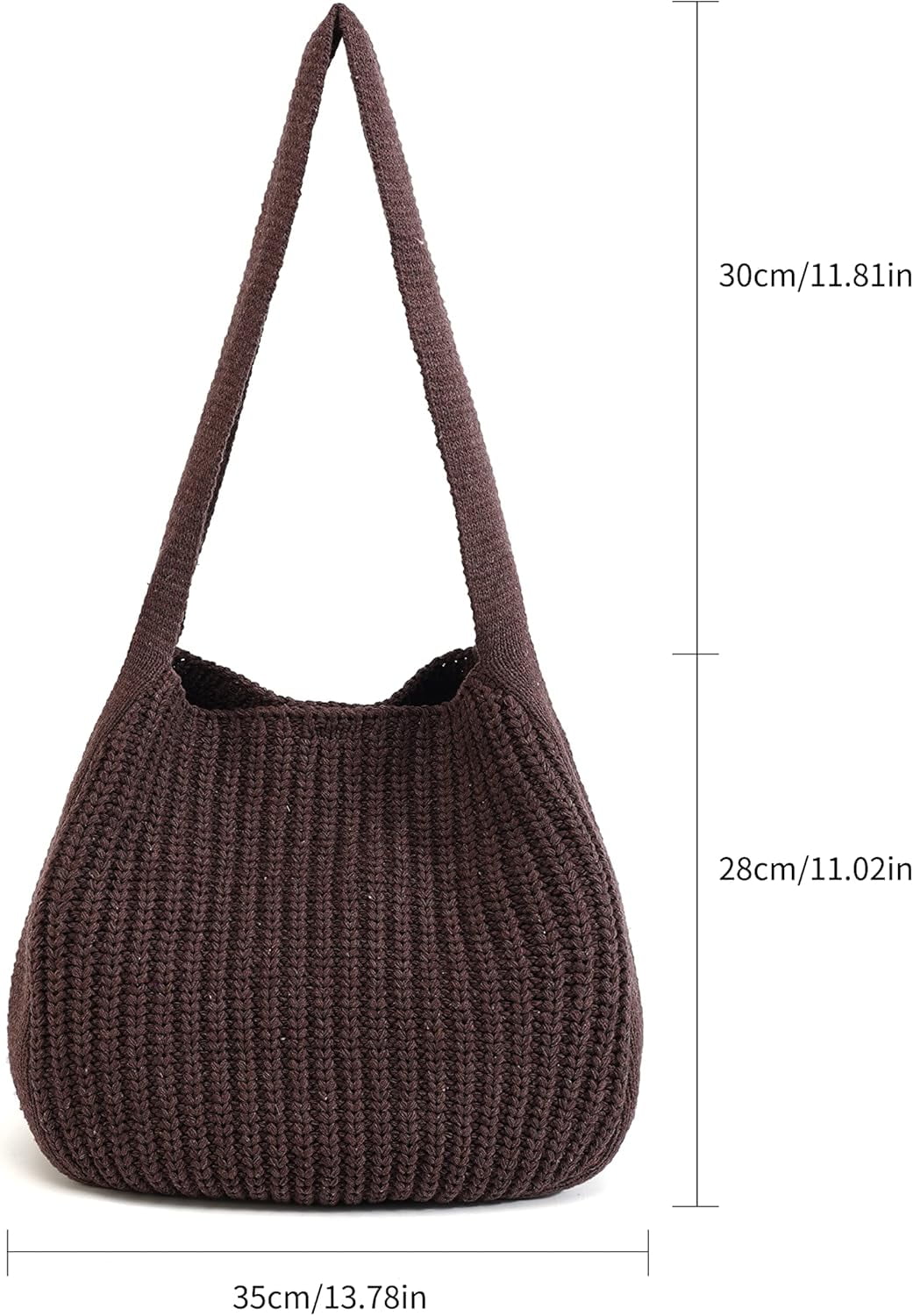 CAILDANL Women's Crochet Tote Bag Knit Shoulder bag,Aesthetic Bag,Cute Eco-Friendly Tote for Travel,Daily Use,Gift Box Packaging