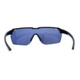 thumbnail image 4 of Mens 90s Classic Half Rim Sport Wraparound Plastic Sunglasses Black Blue Black, 4 of 4