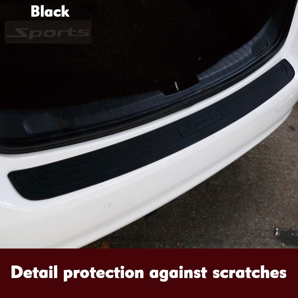 Car Rear Bumper Cover Red Sticker Strip Protector Trunk Sill Scuff Plate Guard