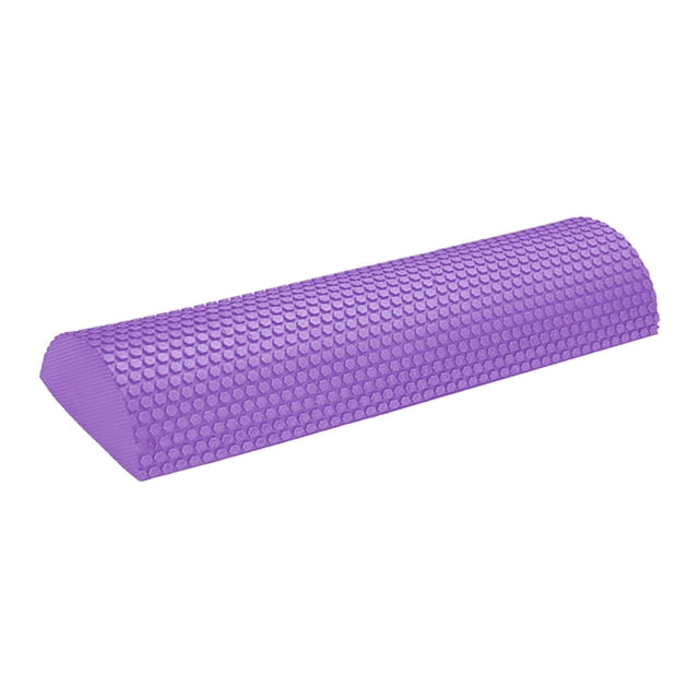 Rodillo Medio equipo de yoga ador muscular profundo Rollo Espuma de alta densidad Media espuma Púrpura 45cm kusrkot rodillo de espuma semicircular