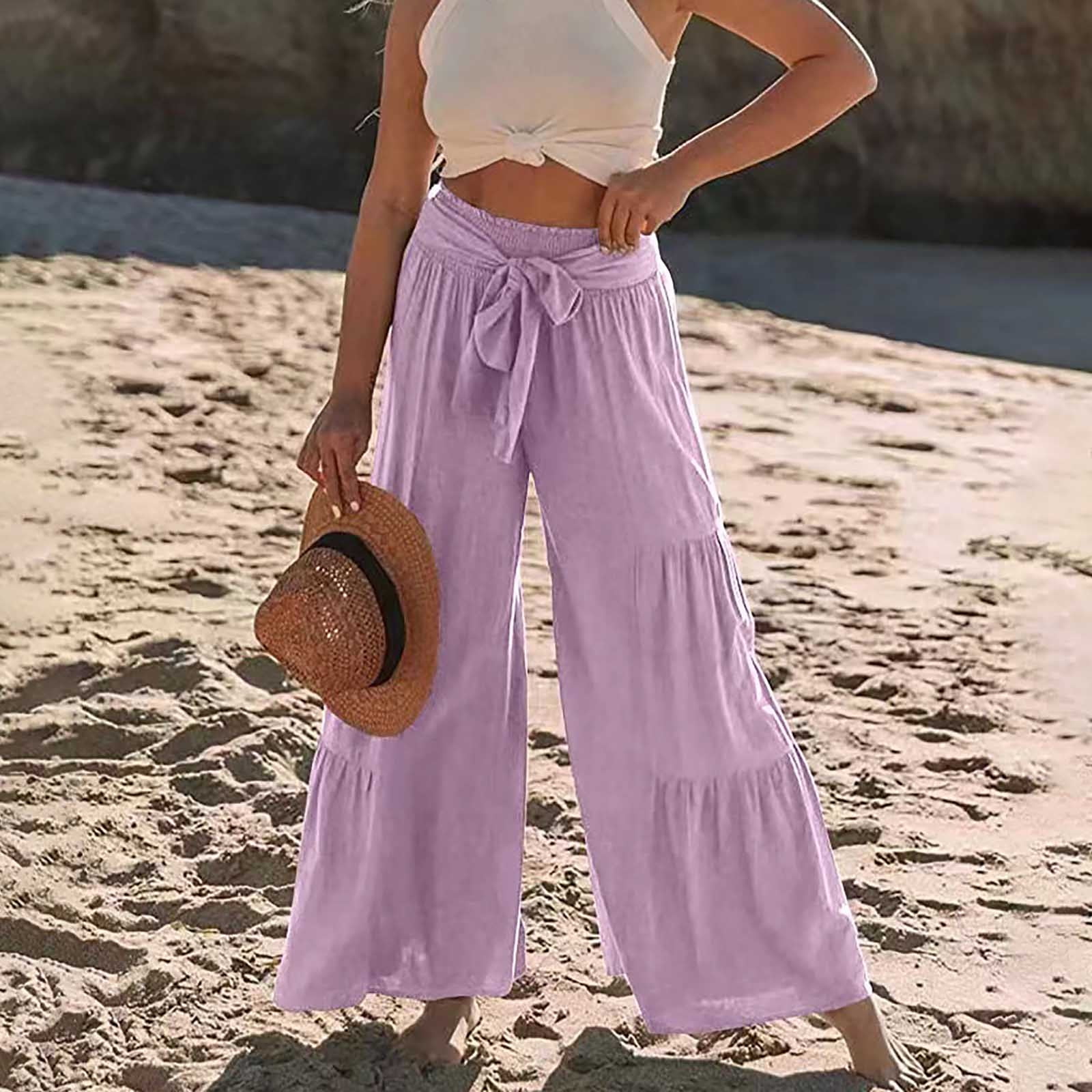 FRONT TIE RUFFLE PALAZZO PANTS – Two A Tee & Company Boutique