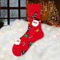 thumbnail image 2 of Arlun 1 Pair Funny Christmas Socks for Women Xmas Holiday Santa Pattern Mid-Calf Socks 2025 Novelty Soft Non Medium Tube Socks Red2 One Size, 2 of 3