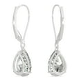 thumbnail image 5 of Charles & Colvard 14K White Gold Moissanite 9x6mm Pear Drop Earrings 3.00cttw DEW, 5 of 7