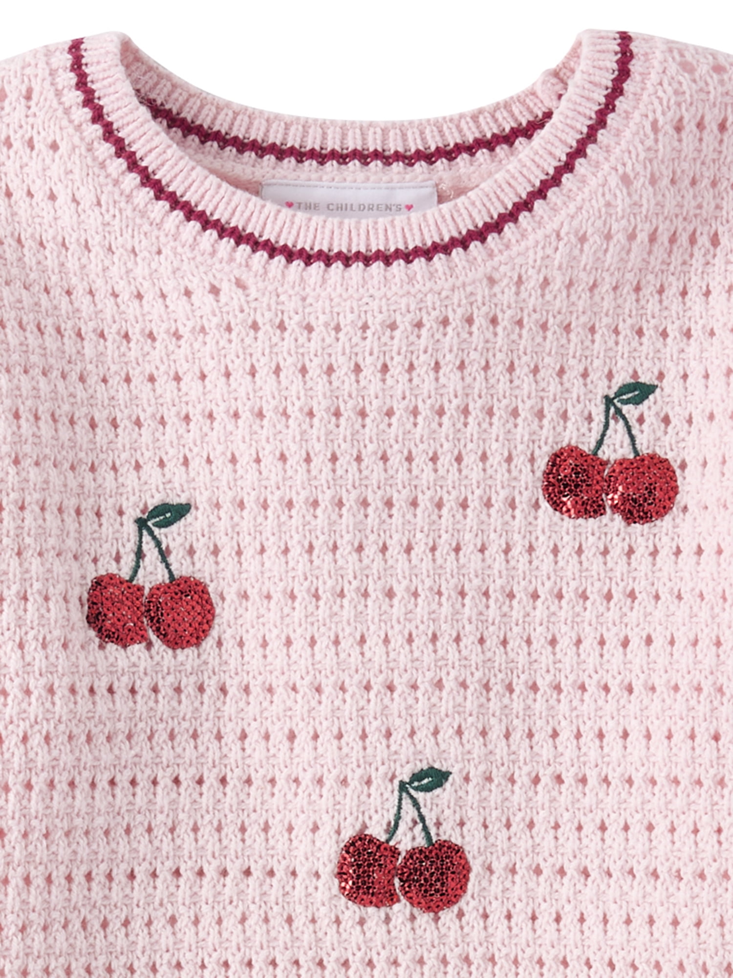 The Children's Place Toddler Girls Long Sleeve Embellished Sweater, Sizes 12M-5T
