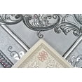 thumbnail image 4 of Glamour Hand Carved Thick Plush Pile Boho Traditional Oriental Floral Area Rug Carpet For Living Room Bedroom (Grey Red, 2' 6" x 3' 9" Doormat), 4 of 11