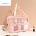 thumbnail image 7 of Toyella Pu Transparent Three Piece Makeup And Wash Bag Large Capacity White flip, 7 of 7