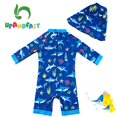 thumbnail image 2 of Baby Boy Bathing Suit UPF50 Sun Protection Blue Shark ls ,6-9 Months, 2 of 2