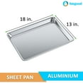thumbnail image 3 of 13 in. x 18 in. 19 Gauge Half Size Perforated Aluminum Bun Pan. Pack of 6, 3 of 8