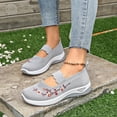 thumbnail image 5 of Orthopedic Shoes for Women Wide Width Breathable Walking Comfortable Slip on Non Slip Lightweight Arch Support Sneakers Gray 9.5, 5 of 6