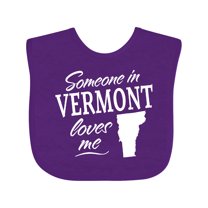 Inktastic Someone in Vermont Loves Me Boys or Girls Baby Bib