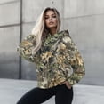 thumbnail image 4 of COEQINE Oversized Women's Hoodies Soft Cozy Casual Wear Fashion Y2K Loose Pullover Sweatshirts Camouflage Leaf Printing Long Sleeves Lightweight Fall Winter Outfits Clothes, 2XL, 4 of 7