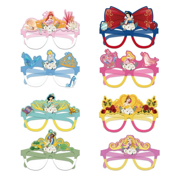 16 pcs Princess Tiana Birthday Glasses, Happy Birthday glasses, Novelty Funny Photo Booth Props for Party, glasses for Kids Adults Party Favors