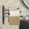 thumbnail image 4 of Rotating Multi-Rod Towel Bar, Punch-Free Wall Mounted Aluminum Rack, Space-Saving Bathroom Towel Holder, Multi-Rod Towel Bar For Family Bathrooms And Laundry Rooms(C), 4 of 5