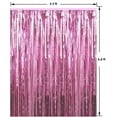 thumbnail image 2 of 3pcs 3.3ft x 6.6ft Light Pink Metallic Tinsel Foil Fringe Curtains Photo Booth Props for Birthday Wedding Engagement Bridal Shower Baby Shower Bachelorette Holiday Celebration Party Decorations, 2 of 7