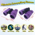 thumbnail image 3 of Binoculares ESSENSON Kids con aumento de 4 x 30 mm para niños de 3 a 12 años, color morado, 3 of 6