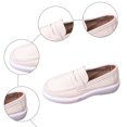 thumbnail image 6 of Women’s Casual Slip On Loafers Faux Suede Lightweight Non Slip Walking Flat Platform Dress Orthotic Shoes Beige Size 6.5, 6 of 7