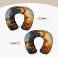 thumbnail image 3 of Disketp Prairie Meditating Lion Travel Pillow Memory Foam Neck Pillow Support Pillow for Camping, Sleeping Rest Cushion Airplane Pillow, 3 of 8