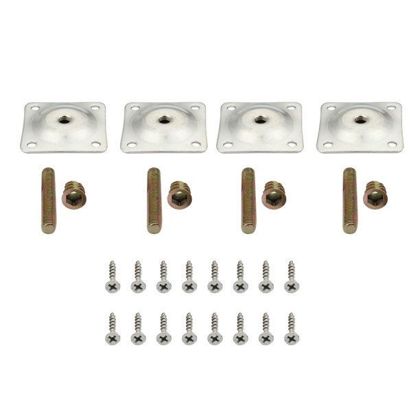OUNONA Leg Furniture Mounting Plate Plates Attachment Non Pads Chair Couch T Angled Table Sofa