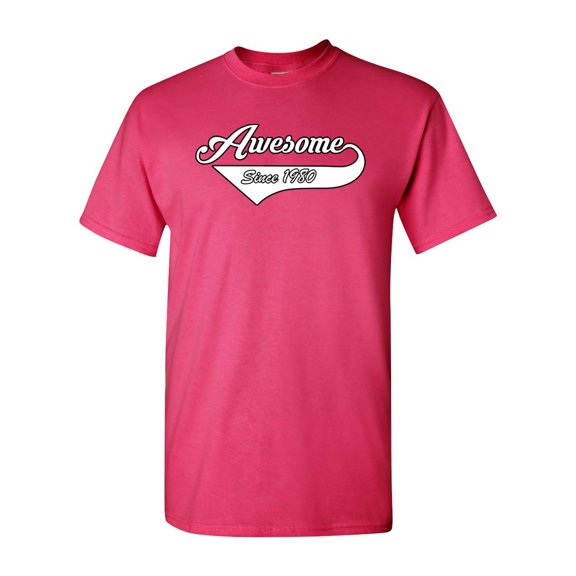 Awesome Since 1980 With Tail Gift Novelty DT Adult T-Shirt Tee