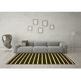 thumbnail image 3 of Ahgly Company Machine Washable Indoor Square Abstract Yellow Contemporary Area Rugs, 4' Square, 3 of 4