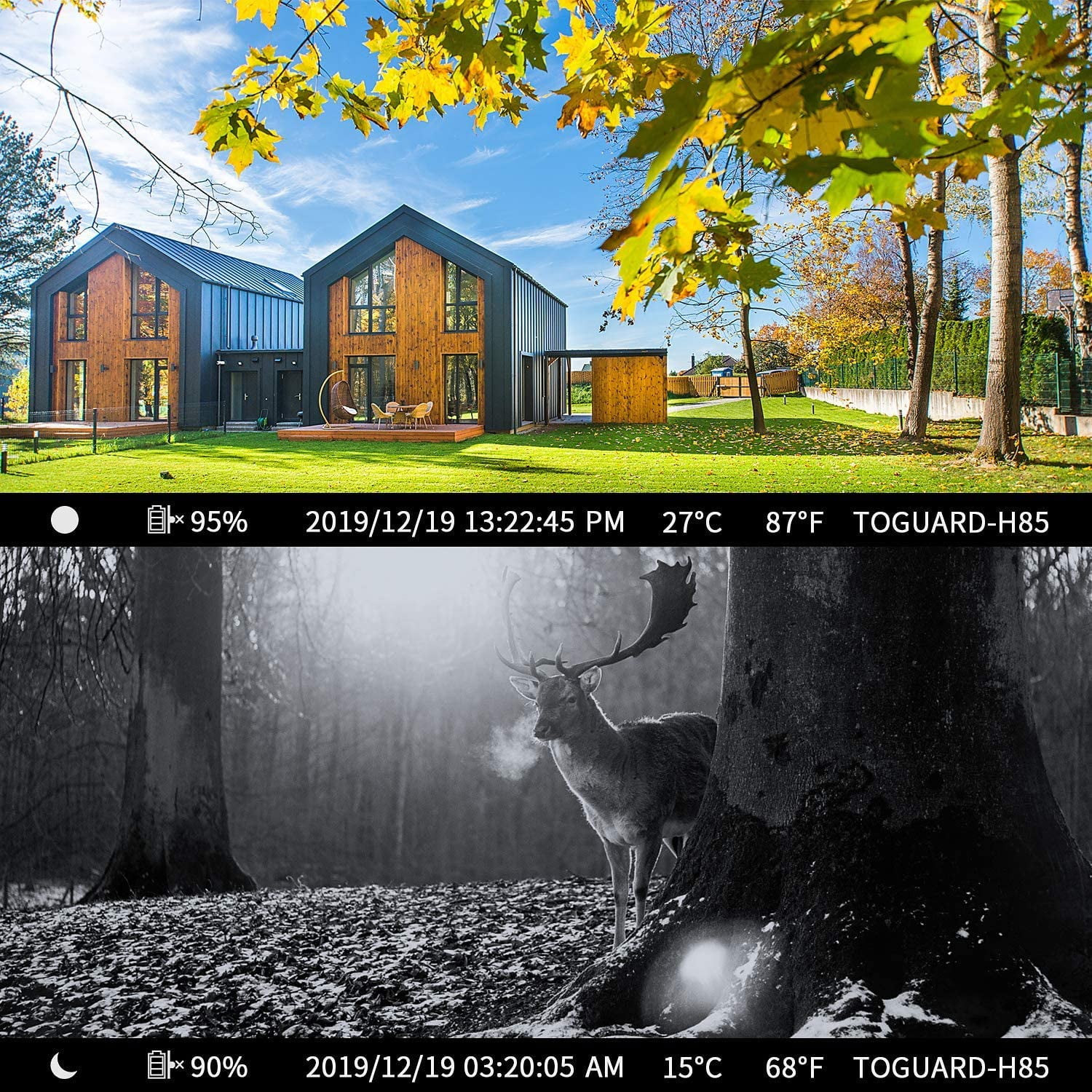 toguard wifi trail camera 20mp 1296p game camera motion activated night infrared