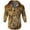 Khaki, variant on Herrnalise Men Casual Printing Turndown Long Sleeved Button Pocket Outwear Jacket Yellow