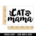 thumbnail image 2 of Cat Mama Mom Paw Print Rectangle Rubber Stamp Stamping Scrapbooking Crafting - Large 2.5in, 2 of 7