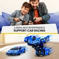 thumbnail image 2 of Tecnock Remote Control Car - Gesture Sensing, Transform RC Cars for Kids, 2.4GHz One Button Transformation Robot Toy with LED Lights, RC Car Toy Gift for Age 8-12 Boys, Girls, 2 of 8
