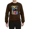thumbnail image 2 of Don't Judge My Pitbull I Won't Judge Your Kids Funny | Mens Dog Lover Crewneck Graphic Sweatshirt, Brown, Small, 2 of 4