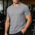 thumbnail image 2 of Enjoytime Gym Shirts Men Crew Neck Solid Color Short Sleeve Basic Tops Summer Lightweight Casual Fitted Workout Stretch T Shirt, 2 of 8