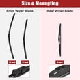 thumbnail image 3 of Unique Bargains 3 Pcs 26' 21' 16' Front Rear Windshield Wiper Blade Set Fit for Lexus RX350 with Top-Lock Black, 3 of 5