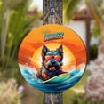 thumbnail image 4 of Retro Surfing Scottish Terrier in Cool Sunglasses Hello Summer Waves Round Wood Sign Scottie Dog Lover Gifts Hanging Wall Home Decor - 10001, 4 of 5
