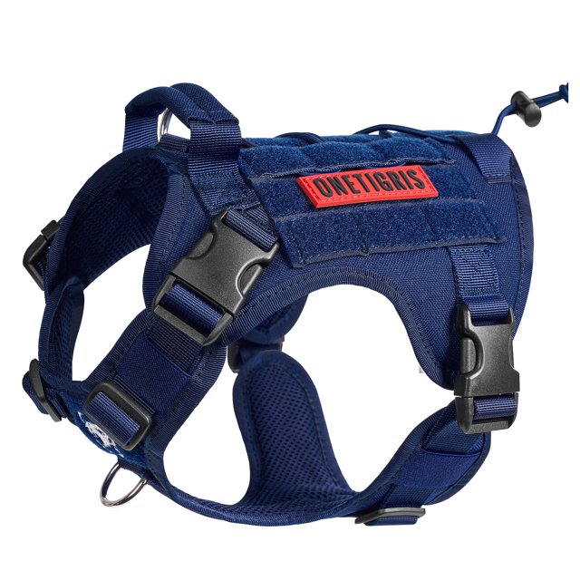 Tactical Dog Harness Vest with Handle, Military Dog Harness for Large Medium Dogs,No-Pull Service Dog Vest with Hook & Loop Panels,Adjustable Dog Vest Harness for Walking Training
