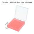 thumbnail image 3 of Freezer Tube Box 100 Places Polypropylene Plastic Lockable Holder Rack, for 1.5/1.8/2ml Microcentrifuge Tubes, Red, 3 of 5