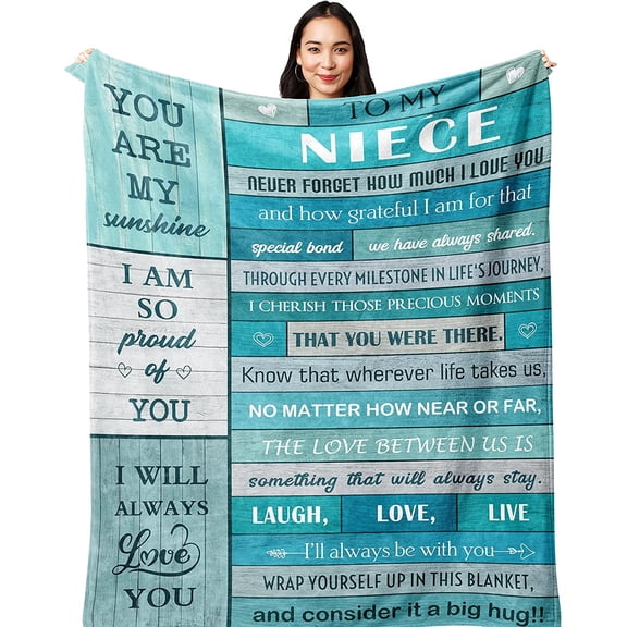 Niece Gifts from Auntie/Uncle,Gifts for Niece from Aunt/Uncle,Graduation Gifts for Niece,Best Niece Birthday Gifts for Niece from Aunt, Niece Gifts Ideas,to My Niece Blanket 60”X50”