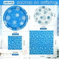 thumbnail image 7 of Waipfaru 200 PCS Christmas Paper Plates and Napkins White Snowflake Party Supplies Blue Disposable Dinnerware Set for Xmas Party, 7 of 7