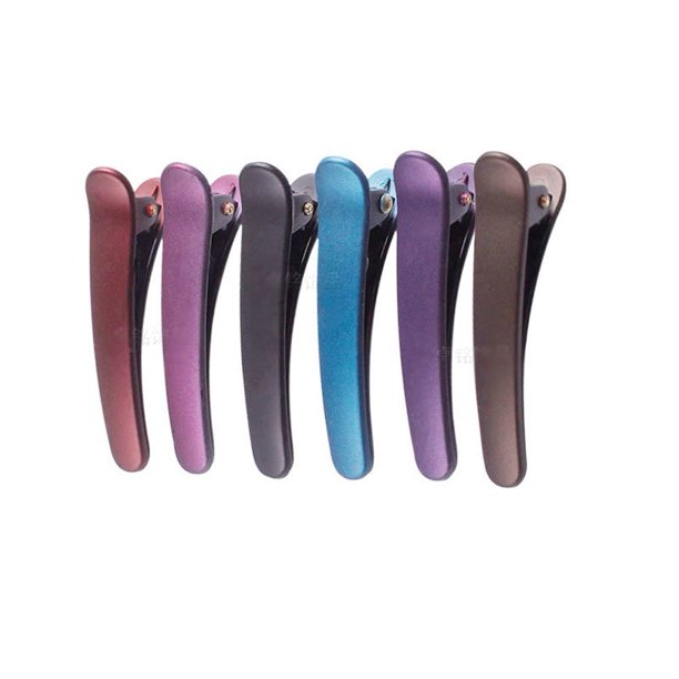 12 pasadores profesionales para el pelo de salón de peluquería, pinzas para el pelo con dientes de pico de pato, pinzas para el pelo con banda antideslizante, pinzas para el pelo con lazos de cocodril