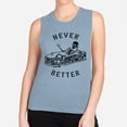thumbnail image 2 of Never Better Skeleton Women's Muscle Tank Small Stonewash Denim, 2 of 5