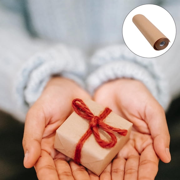 Brown Kraft Paper Roll for Flower Wrapping, Packaging, and Decorative Craft Use - and