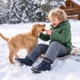 thumbnail image 4 of Ablanczoom Boys Girls Toddler Snow Boots No-slip Outdoor Warm Winter Shoes for Toddler-Little Kids-Big Kids, 4 of 9