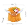 thumbnail image 4 of ICQOVD Highland Cow Plush Soft Decorative Ornament, 4 of 6