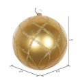 thumbnail image 3 of Vickerman MT198108D 4.75 in. Gold Candy Glitter Net Ornament - 3 per Bag, 3 of 3