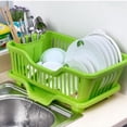 thumbnail image 5 of Dish Drying Rack Kitchen Utensils Drainer Rack with Drain Board Countertop Dinnerware Plates Bowls Chopsticks Spoons Organizer, 5 of 9