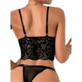 thumbnail image 5 of Arvbitana Women Camisole Spaghetti Straps See-through Lace Feather Patchwork Tops Party Club S-L, 5 of 6