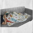 thumbnail image 6 of Ocean Soft Flannel Fleece Throw Blanket, Whale Squid Sea Lion Shark Jellyfish Clownfish Dolphin Starfish Stingrays Colorful, Cozy Plush for Indoor and Outdoor Use, 60" x 80", Multicolor, by Ambesonne, 6 of 6